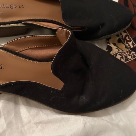 size 61/2 womens slide ons flats shoes black casual dress wear six - Picture 3 of 5